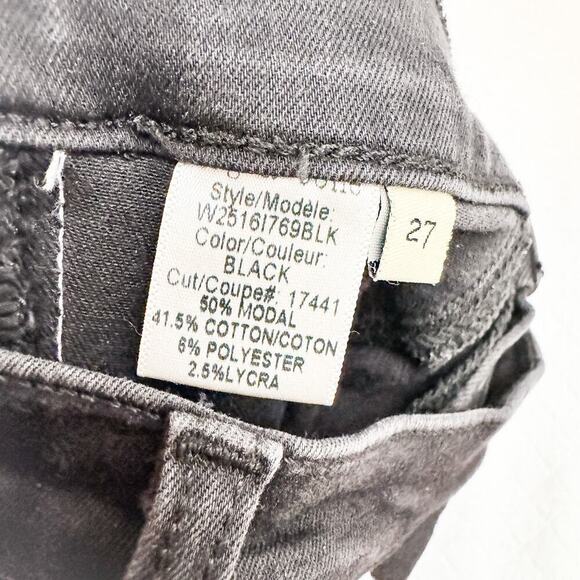 Rag & Bone Black Skinny Jeans White Side Racing Stripes Size 27 - Picture 7 of 8